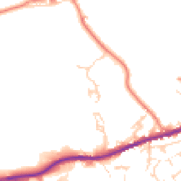 Daytime road noise heatmap for HD8 8TN