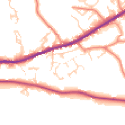 Daytime road noise heatmap for HD8 8TP
