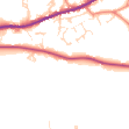 Daytime road noise heatmap for HD8 8TT