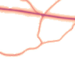 Daytime road noise heatmap for HD8 8TY