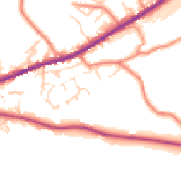 Daytime road noise heatmap for HD8 8UX