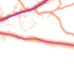 Daytime road noise heatmap for HD8 8XA