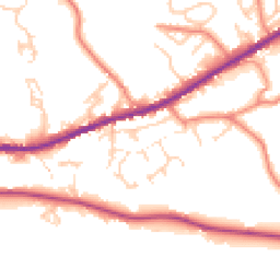 Daytime road noise heatmap for HD8 8XD
