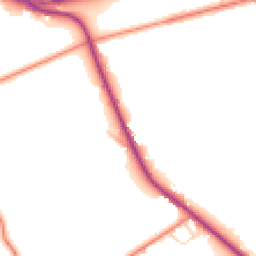 Daytime road noise heatmap for HD8 8XW