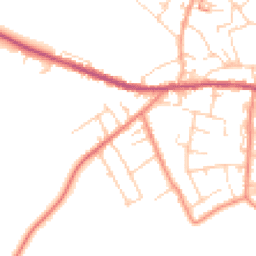 Daytime road noise heatmap for HD8 9AB
