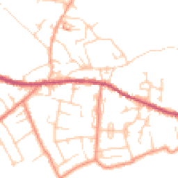 Daytime road noise heatmap for HD8 9AT