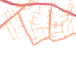 Daytime road noise heatmap for HD8 9BW