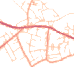 Daytime road noise heatmap for HD8 9BZ