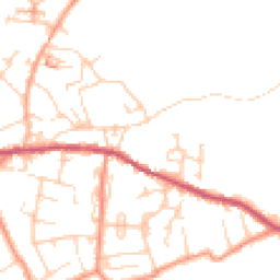 Daytime road noise heatmap for HD8 9DY