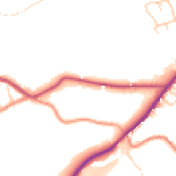 Daytime road noise heatmap for HD8 9EZ