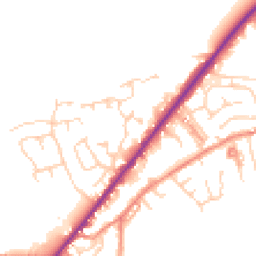 Daytime road noise heatmap for HD8 9GT