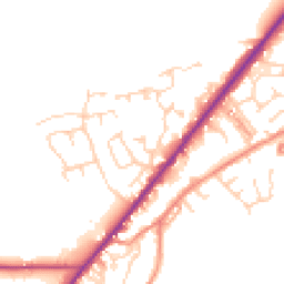 Daytime road noise heatmap for HD8 9GU
