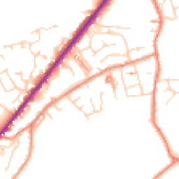Daytime road noise heatmap for HD8 9HB