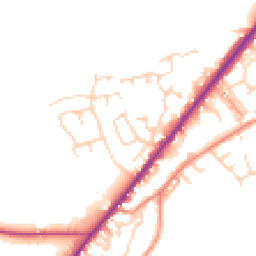 Daytime road noise heatmap for HD8 9JA