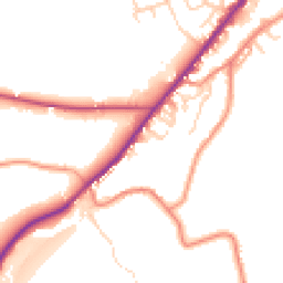 Daytime road noise heatmap for HD8 9JP
