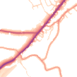 Daytime road noise heatmap for HD8 9JW