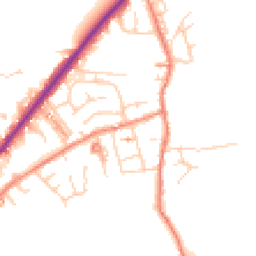 Daytime road noise heatmap for HD8 9LY