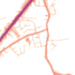 Daytime road noise heatmap for HD8 9LZ