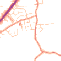 Daytime road noise heatmap for HD8 9NF