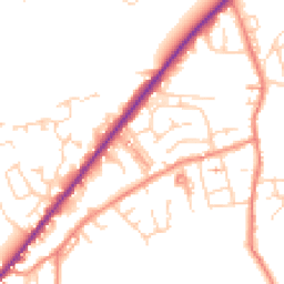 Daytime road noise heatmap for HD8 9NL