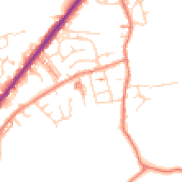 Daytime road noise heatmap for HD8 9NQ
