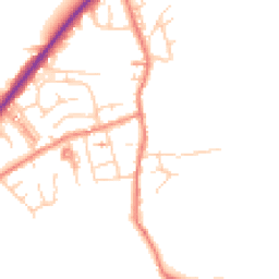 Daytime road noise heatmap for HD8 9PD