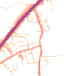 Daytime road noise heatmap for HD8 9PG
