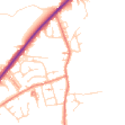Daytime road noise heatmap for HD8 9PQ