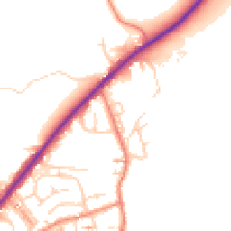 Daytime road noise heatmap for HD8 9PR