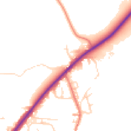 Daytime road noise heatmap for HD8 9PZ