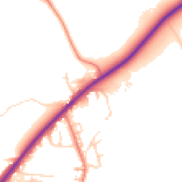 Daytime road noise heatmap for HD8 9QD