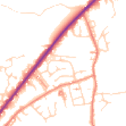 Daytime road noise heatmap for HD8 9QG