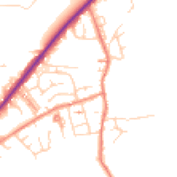 Daytime road noise heatmap for HD8 9TS