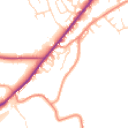 Daytime road noise heatmap for HD8 9UA