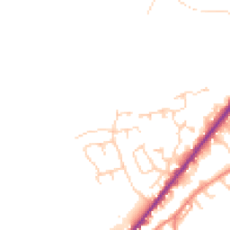 Daytime road noise heatmap for HD8 9WG