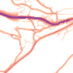 Daytime road noise heatmap for HD9 2TT