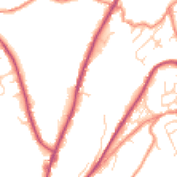 Daytime road noise heatmap for HD9 3JE