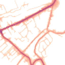 Daytime road noise heatmap for HD9 4BS