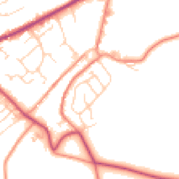 Daytime road noise heatmap for HD9 4DP