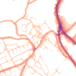 Daytime road noise heatmap for HD9 6AN