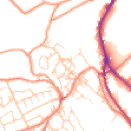 Daytime road noise heatmap for HD9 6BB
