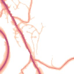 Daytime road noise heatmap for HD9 7AU