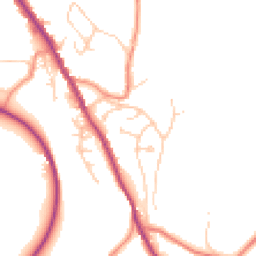 Daytime road noise heatmap for HD9 7AY
