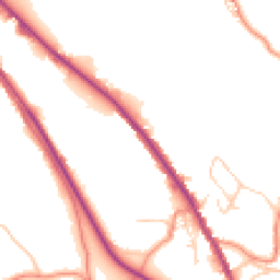 Daytime road noise heatmap for HD9 7AZ