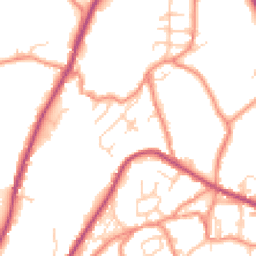Daytime road noise heatmap for HD9 7NS