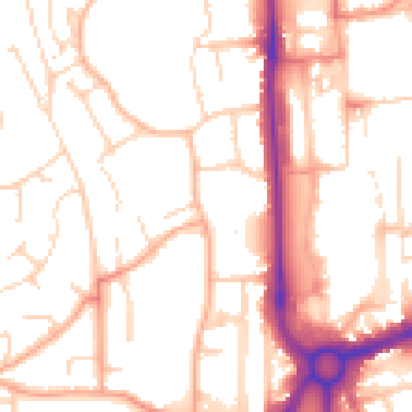 Daytime road noise heatmap for HP1 1AH