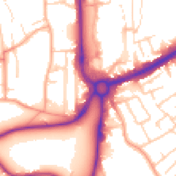 Daytime road noise heatmap for HP1 1AL