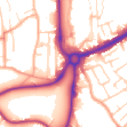 Daytime road noise heatmap for HP1 1AT
