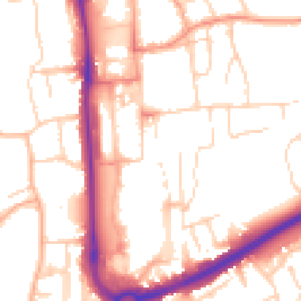 Daytime road noise heatmap for HP1 1BB