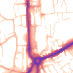 Daytime road noise heatmap for HP1 1BZ